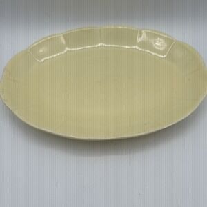 Vintage Ceramic MCM Petal Yellow 10" Oval Serving Bowl‎